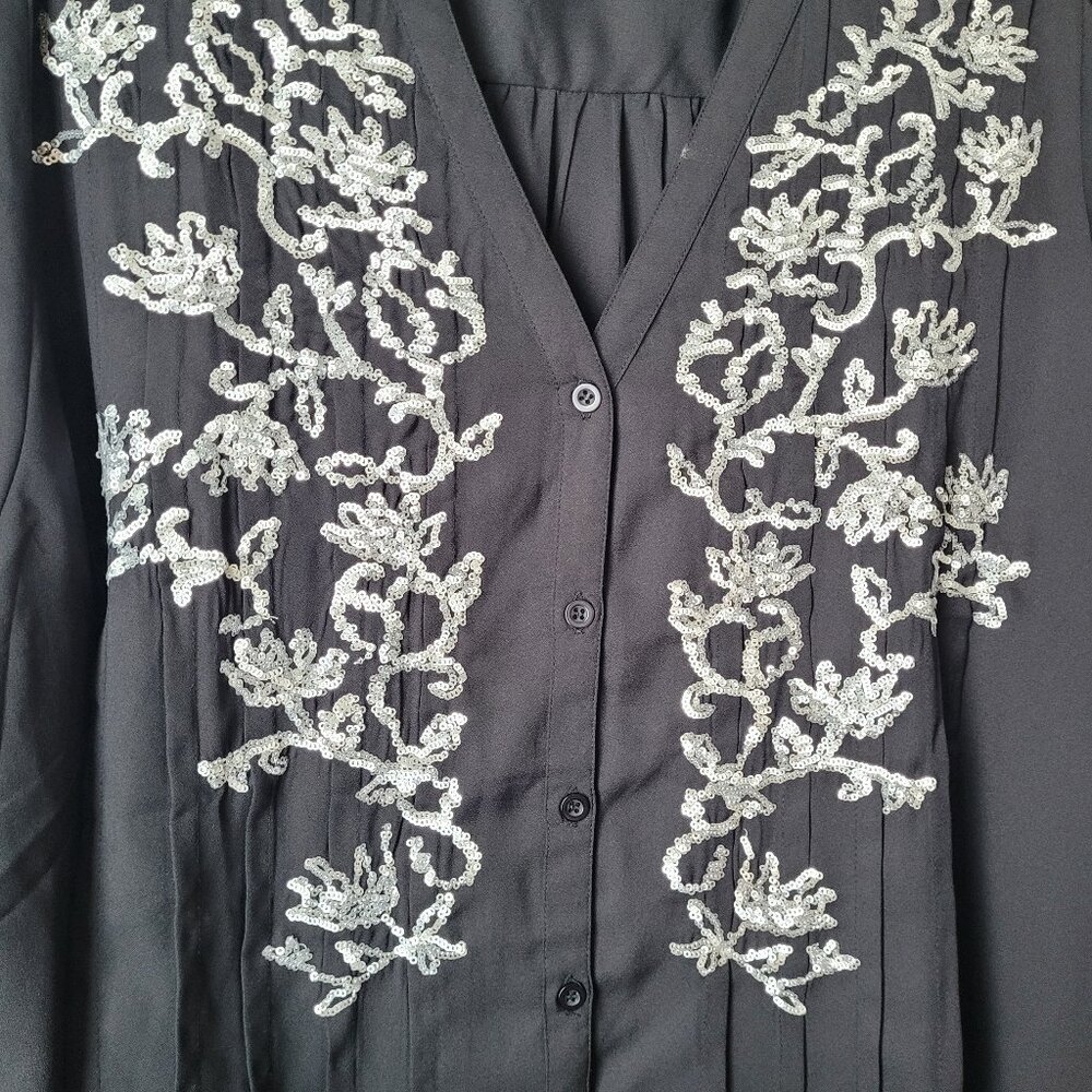 Roamans Plus Size Sequin Tunic Top - image 2